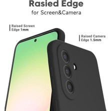 SDT Group Galaxy A57 Için Kılıf -Silicone 360° Koruma Sağlayan Kamera Yükseltili Içi Süet Dokulu A57 Kılıf Darbelere Dayanıklı Tpu Yumuşak Dokulu A57 Koruyucu Kılıfı (Siyah)