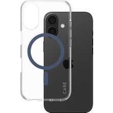 SDT Group Care By Panzerglass Flagship 16 Magsafe Uyumlu Combat Şeffaf-Mavi Telefon Kılıfı