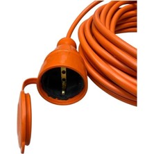 SDT Group Seyyar Uzatma Kablosu - 3x1.5mm² Kalın Kablo Kesiti, IP44 Su ve Toz Korumalı Dış Mekan Uzatma Kablosu, Yüksek Görünürlüklü Turuncu (10M / 20M Seçenekli) (20 Metre)