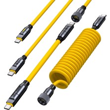 SDT Group 240W 8'i 1 Arada USB C Kablo ve Yıldırım Kablo Seti, Geleceğin Pd3.1 Tip C Hızlı Şarj Kablosu ve Mfi Sertifikalı Yıldırım Kablosu Seti MacBook iPad Galaxy  Için