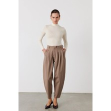 Facette Sculpt Balon Pensli Pantolon Bej
