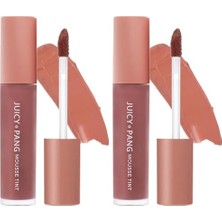 SDT Group A'pıeu Nemli ve Pürüzsüz Görünüm Sunan Köpük Formüllü Tint ND02 -Pang Mousse Tint Nude (2 Paketi)
