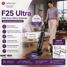 Roborock F25 Ultra Islak Kuru Dikey Süpürge Siyah