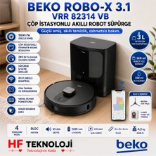 Beko 240 Dk. Çalışma Süresiyle Robo-X 3.1  Çöp Istasyonlu Akıllı Robot Süpürge
