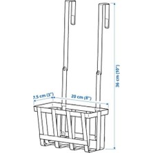 SDT Group Asılabilir Dolap Düzenleyici, Beyaz, 20X7,5X36