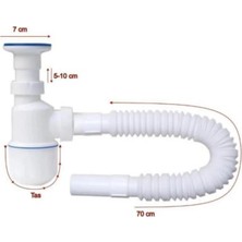 Abnturk Körüklü Taslı Lavabo Sifonu Paslanmaz Süzgeç
