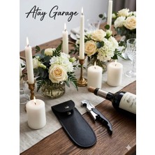 Atay Garage Siyah Metal Tirbuşon ve Kılıfı Şarap Mantarı Açacagı Tirbison