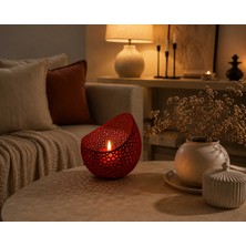 Triora Design Petek Desenli Tea Light Mumluk 10 cm Dekoratif Mumluk Modern Minimalist 3D Tasarım Pla