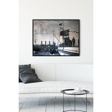 SDT Group (PSTER10890) Eski Istanbul Boğaz Nostaljik Çerçeveli Tablo (21X30CM)