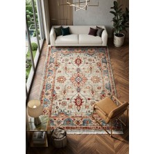 Cos.kim Dekoratif Halı Kaymaz Taban  Leke Tutmaz Yıkanabilir Kilim Özel Ölçü Salon Halısı 3031