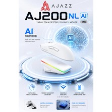Ajazz AJ200P Nl Aı Yapay Zeka Sesli Komut Destekli Near-Link Kablosuz Şarj Standlı Oyuncu Mouse