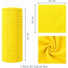 SDT Group Pureza Sarı Rulo Mikrofiber Temizlik Bezi 30X30 cm 20'li- Mutfak, Banyo, Cam ve Araba Için