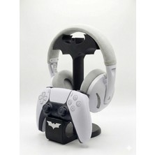 Miralux Batman Gamer Kulaklık Standı Xbox & Playtation Uyumlu Gamepad / Kol Tutucu Dekoratif 22 cm Siyah