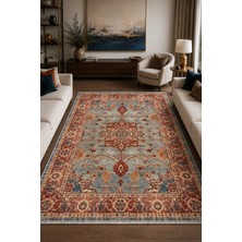 Cos.kim Dekoratif Halı Kaymaz Taban  Leke Tutmaz Yıkanabilir Kilim Özel Ölçü Salon Halısı 3034