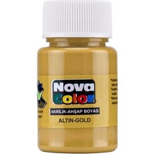 Dokirta Nova Color Akrilik Boya 30 cc Altın 2 Adet