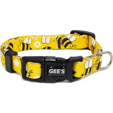 Gee's Premium Klipsli ve Renki Desenli Bee Happy Köpek Boyun Tasması