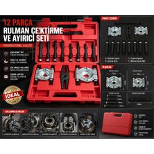 NIXCON Profesyonel 12 Parça Rulman Çektirme ve Ayırıcı Seti Bearing Separator Puller Kit Çantalı Ağır Hizmet Tipi