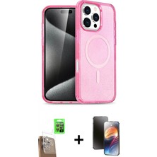 Marsilyan™- iPhone 16 Pro Max Kılıf Nova Asil Prime - Siyah 3D Antistatik Mat Seramik Nano Ekran Koruyucu + Raze Metal Kamera Lens - Cltm