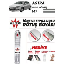 Wulberg Opel Astra Yıldız Gümüş 147 Rötuş Boya 25 ml Iğne & Fırça Uçlu Kalıcı Çizik Giderici