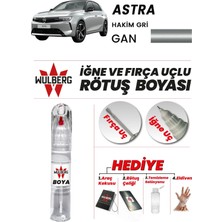Wulberg Opel Astra Hakim Gri Gan Rötuş Boya 25 ml Iğne & Fırça Uçlu Kalıcı Çizik Giderici Rutuş