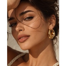 Solare Accessories Altın Sarısı Renk Vintage Halka Küpe