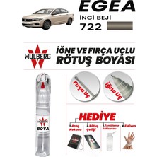 Wulberg Fiat Egea Inci Beji 722 Rötuş Boya 25 ml Iğne & Fırça Uçlu Kalıcı Çizik Giderici Rutuş