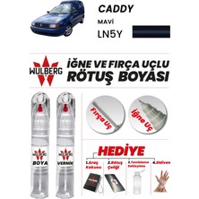 Wulberg Volkswagen Caddy Mavi LN5Y Rötuş Boya 25 ml + Vernik Iğne & Fırça Uçlu Kalıcı Çizik Giderici