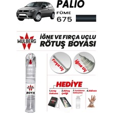 Wulberg Fiat Palio Füme 675 Rötuş Boya 25 ml Iğne & Fırça Uçlu Kalıcı Çizik Giderici