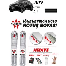 Wulberg Nissan Juke Siyah Z11 Rötuş Boya 25 ml + Vernik Iğne & Fırça Uçlu Kalıcı Çizik Giderici