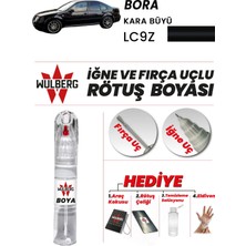 Wulberg Volkswagen Bora Kara Büyü LC9Z Rötuş Boya 25 ml Iğne & Fırça Uçlu Kalıcı Çizik Giderici