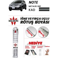 Wulberg Nissan Note Metalik Gri Kad Rötuş Boya 25 ml Iğne & Fırça Uçlu Kalıcı Çizik Giderici