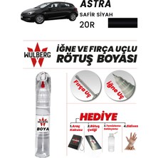 Wulberg Opel Astra Safir Siyah 20R Rötuş Boya 25 ml Iğne & Fırça Uçlu Kalıcı Çizik Giderici Rutuş