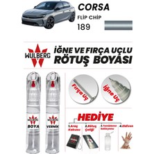Wulberg Opel Corsa Flip Chip 189 Rötuş Boya 25 ml + Vernik Iğne & Fırça Uçlu Kalıcı Çizik Giderici