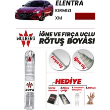 Wulberg Hyundai Elantra Kırmızı Xm Rötuş Boya 25 ml Iğne & Fırça Uçlu Kalıcı Çizik Giderici