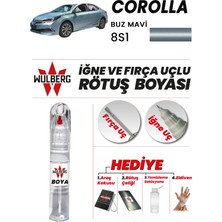 Wulberg Toyota Corolla Buz Mavi 8s1 Rötuş Boya 25 ml Iğne & Fırça Uçlu Kalıcı Çizik Giderici