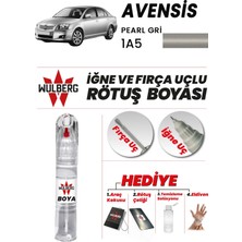 Wulberg Toyota Avensis Pearl Gri 1A5 Rötuş Boya 25 ml Iğne & Fırça Uçlu Kalıcı Çizik Giderici