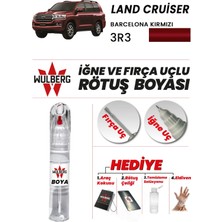 Wulberg Toyota Land Cruiser Barcelona Kırmızı 3r3 Rötuş Boya 25 ml Iğne & Fırça Uçlu Kalıcı Çizik Giderici