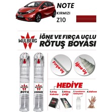 Wulberg Nissan Note Kırmızı Z10 Rötuş Boya 25 ml + Vernik Iğne & Fırça Uçlu Kalıcı Çizik Giderici