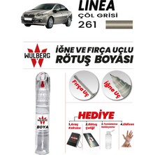 Wulberg Fiat Linea Çöl Grisi 261 Rötuş Boya 25 ml Iğne & Fırça Uçlu Kalıcı Çizik Giderici Rutuş