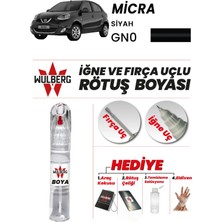 Wulberg Nissan Micra Siyah Gn0 Rötuş Boya 25 ml Iğne & Fırça Uçlu Kalıcı Çizik Giderici