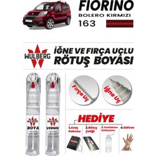 Wulberg Fiat Fiorino Bolero Kırmızı 163 Rötuş Boya 25 ml + Vernik Iğne & Fırça Uçlu Kalıcı Çizik Giderici