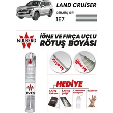 Wulberg Toyota Land Cruiser Gümüş Gri 1e7 Rötuş Boya 25 ml Iğne & Fırça Uçlu Kalıcı Çizik Giderici