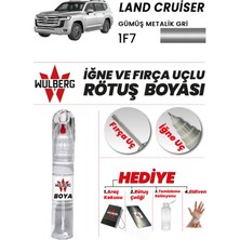 Wulberg Toyota Land Cruiser Gümüş Metalik Gri 1f7 Rötuş Boya 25 ml Iğne & Fırça Uçlu Kalıcı Çizik Giderici