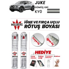 Wulberg Nissan Juke Gümüş Gri Ky0 Rötuş Boya 25 ml + Vernik Iğne & Fırça Uçlu Kalıcı Çizik Giderici