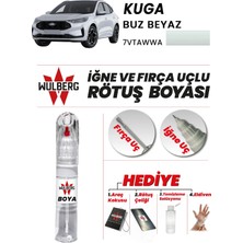 Wulberg Ford Kuga Buz Beyaz 7VTAWWA Rötuş Boya 25 ml Iğne & Fırça Uçlu Kalıcı Çizik Giderici