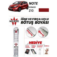 Wulberg Nissan Note Kırmızı Z10 Rötuş Boya 25 ml Iğne & Fırça Uçlu Kalıcı Çizik Giderici