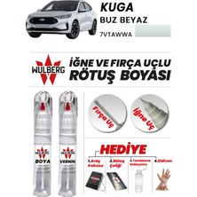 Wulberg Ford Kuga Buz Beyaz 7VTAWWA Rötuş Boya 25 ml + Vernik Iğne & Fırça Uçlu Kalıcı Çizik Giderici