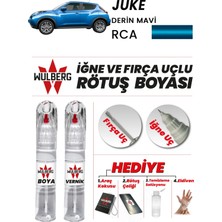 Wulberg Nissan Juke Derin Mavi Rca Rötuş Boya 25 ml + Vernik Iğne & Fırça Uçlu Kalıcı Çizik Giderici