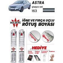 Wulberg Opel Astra Şimşek Gri 163 Rötuş Boya 25 ml + Vernik Iğne & Fırça Uçlu Kalıcı Çizik Giderici