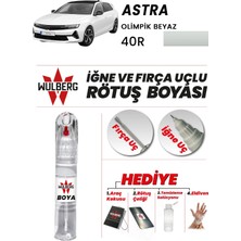 Wulberg Opel Astra Olipmik Beyaz 40R Rötuş Boya 25 ml Iğne & Fırça Uçlu Kalıcı Çizik Giderici